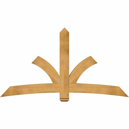 Ekena Millwork Davenport Rough Sawn Timber Gable Bracket, Western Red Cedar, 84"W x 45"H x 4"D x 6"F, 13/12 Pitch GBW084X45X0406DAV00RWR